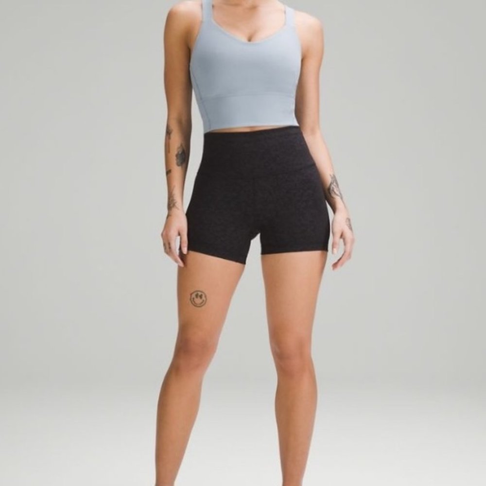 Lululemon wunder train high rise blaze black 4”